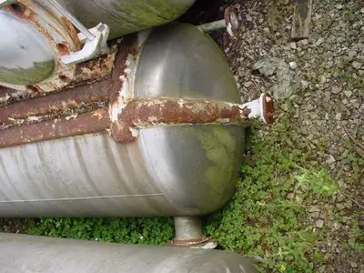 910 L S/S Horiz Coiled Pressure Vessel
