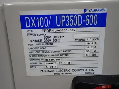 Used YAKSAWA MOTOMAN UP350D600 Robots Ohio US | HGR 24 #1096735