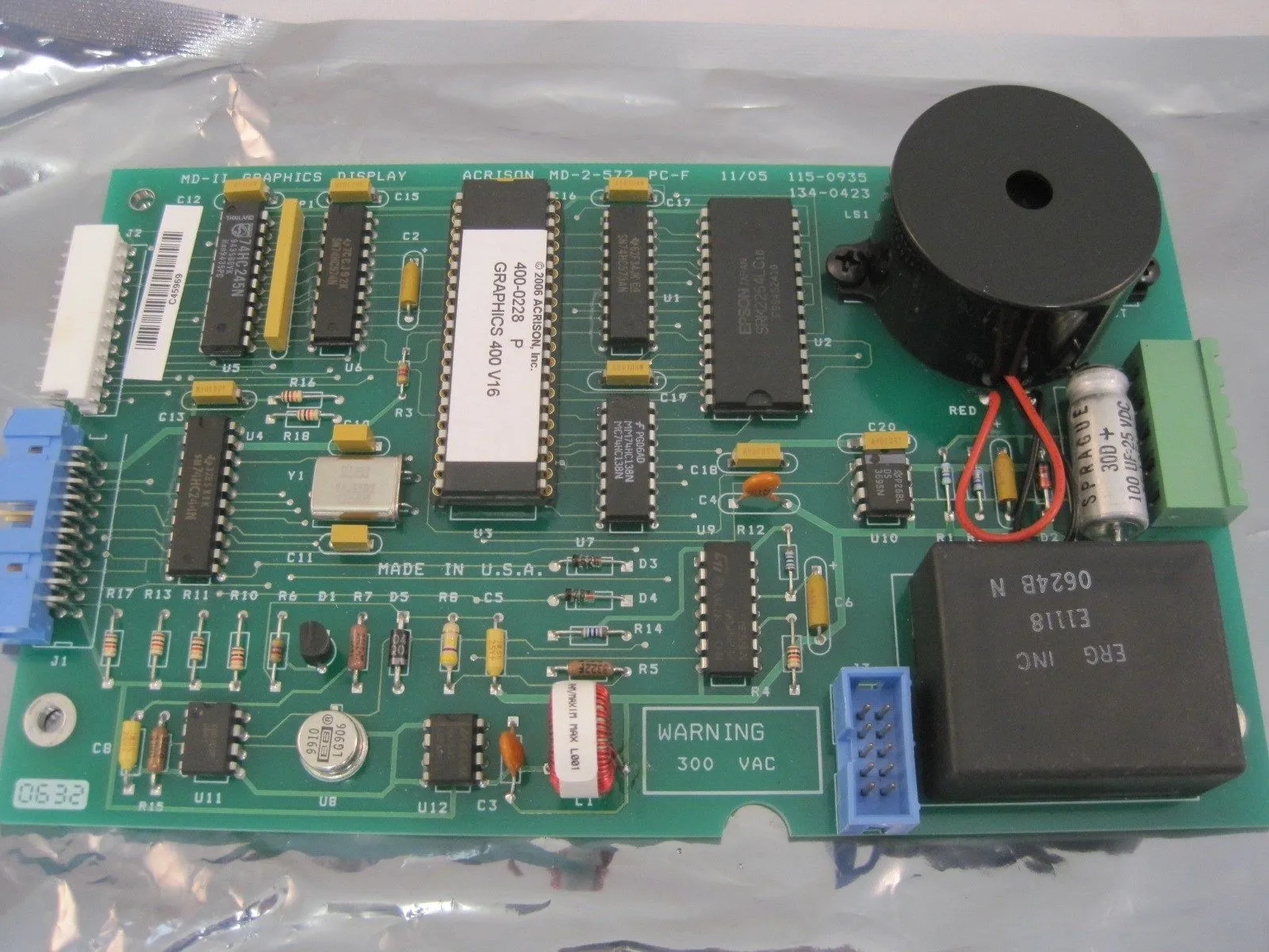 NEW MD-11 GRAPHCS DISPLAY PC BOARD MD-2-572 ACRISON MD2572