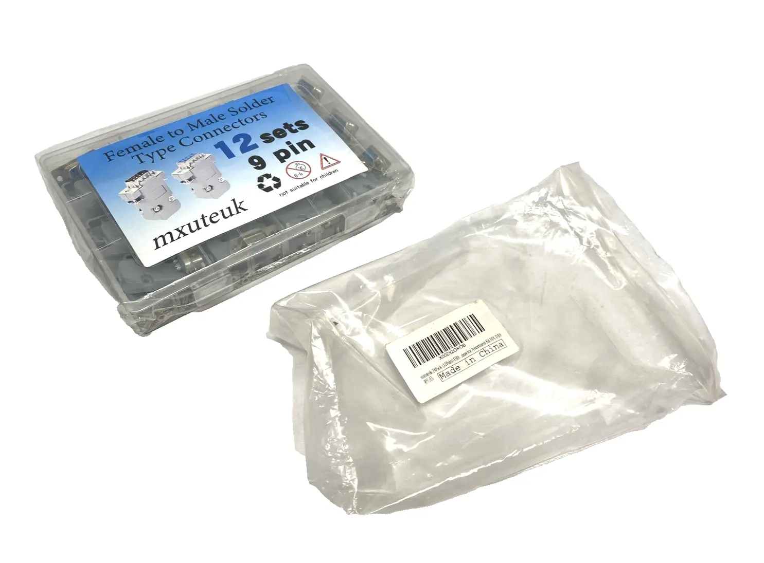 X002X2OKOB,MX-DB9 | Mxuteuk X002X2OKOB Female - Male Solder Type Connector DB9 MX-DB9 12 Sets 24 Pcs - New