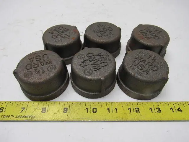 Ward Black Pipe Fitting Cap 1-1/2'' Malleable Iron