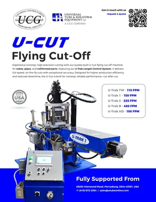 New UCG U-Cut Flying Cut Off w/U-Trak™ Length Control System