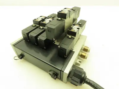 SMC VFS2300-5FZ Pneumatic Air Solenoid Valve Manifold Check Valve 24VDC Coil