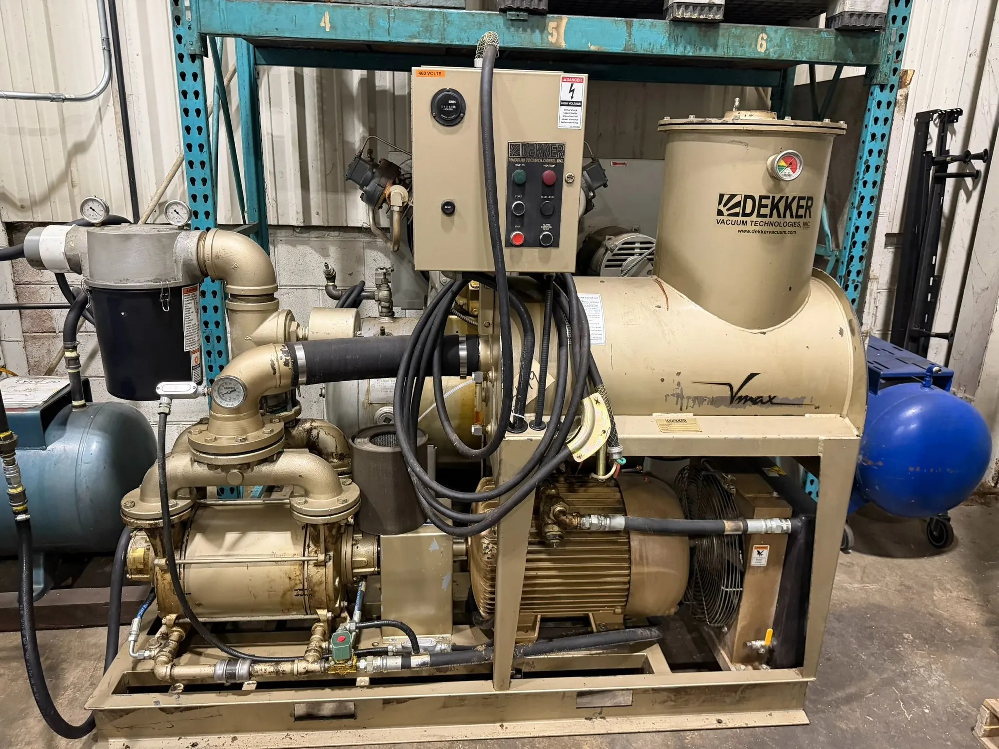 Dekker VMX0553KA1-00, 550 ACFM, 40 HP Oil Sealed Liquid Ring Vacuum System