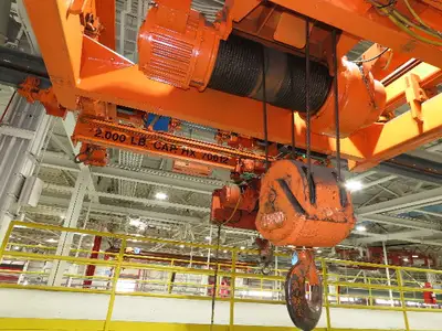 Cleveland Tramrail 7.5 Ton Double Girder Bridge Crane 18' 3" Span w/Remote