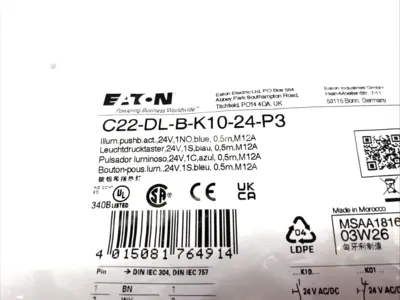 New | in-Stock Eaton Illuminated Pushbutton Blue, Momentary RQM Compact Relays & Switches Michigan US | Maverick Industrial Sales #1462802