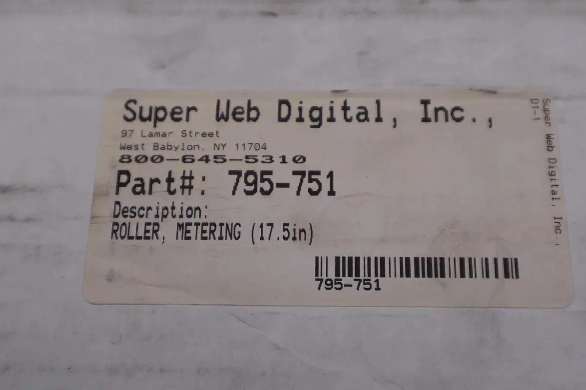 NEW SUPERWEB INK DISTRIBUTOR ROLLER 795-751/ 48485 STOCK W-43