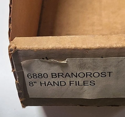 12 Pcs Branorost 8” Hand File New 68800