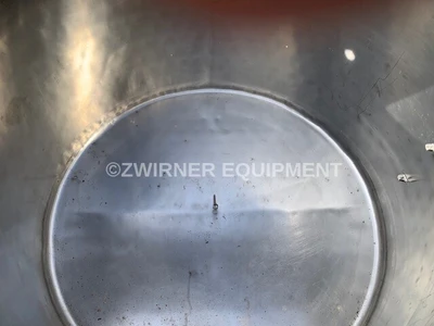 1,000 GALLON STAINLESS STEEL BRIDGE AND COVER TOP, SLOPE BOTTOM, JACKETED PROCESSOR