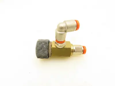 Adjustable Elbow Air Flow Control Needle Valve 2-2.5 Turn 1/8" Lot of 5