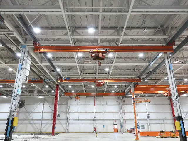 Cleveland Tramrail P&H 3 Ton Single Girder Underhung Bridge Crane 41' Span