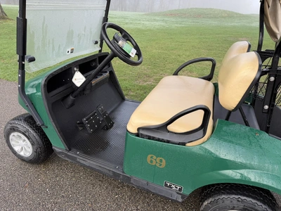 (1) 2019 E-Z-Go EFI golf cart with a Kawasaki gas engine, model 657061G01, includes canopy, fold-dow...