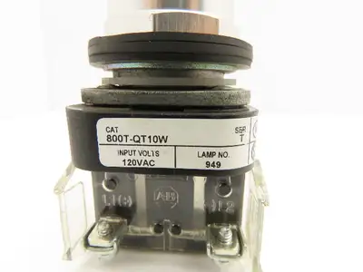 Allen Bradley 800T-QT10W Illuminated Clear Lens Pushbutton 30mm