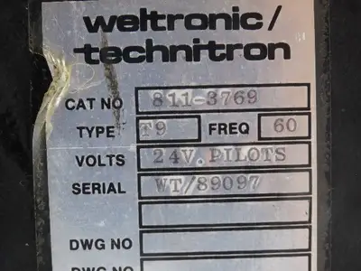 WTC Weltronic WT-900 Technitron Type T9 Welding Timer Counter Controller 24V