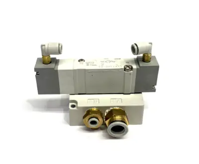 SYA7340-03 | SMC  Air Pilot Valve & Base 3/8" NPT - Used