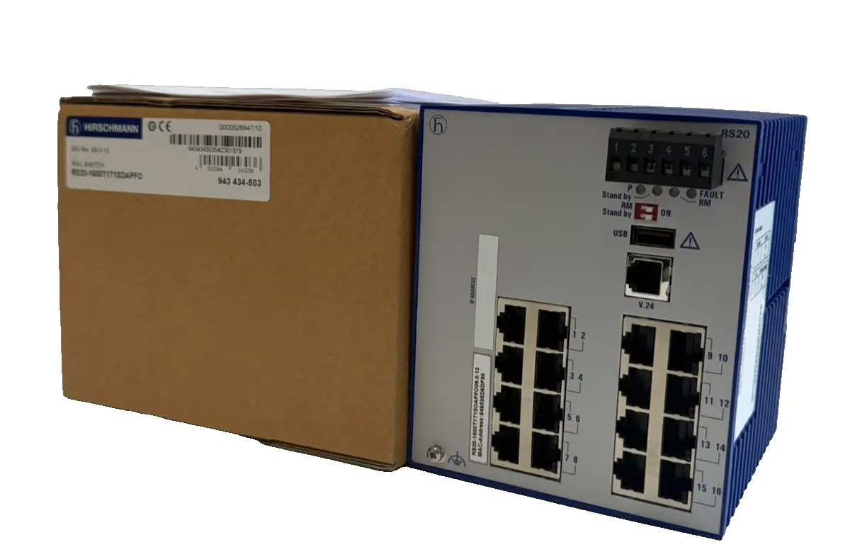 NEW HIRSCHMANN RS20 RAIL SWITCH RS20-1600T1TSDAPFO09.0.13