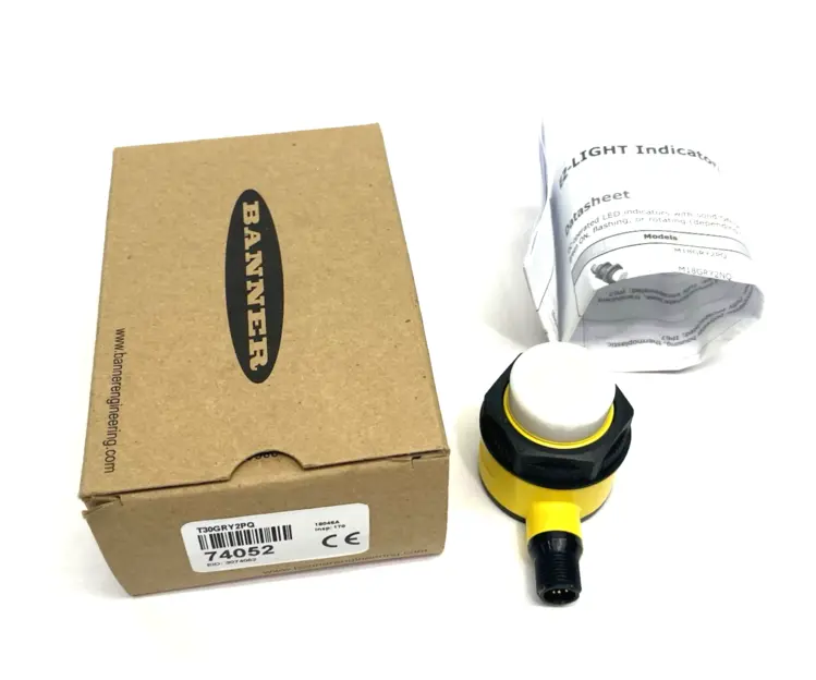 New | in-Stock Banner Engineering EZ-LIGHT Right Angle 30mm Indicator, Panel Mount 3-Color 74052 Light Sources / LED Michigan US | Maverick Industrial Sales #1462910