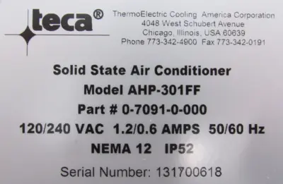 NEW TECA AHP-301FF AIR CONDITIONER 0-7091-0-000 AHP301FF 120V