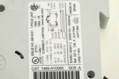 NEW ALLEN BRADLEY 1489-A1D005 CIRCUIT BREAKER 1489A1D005