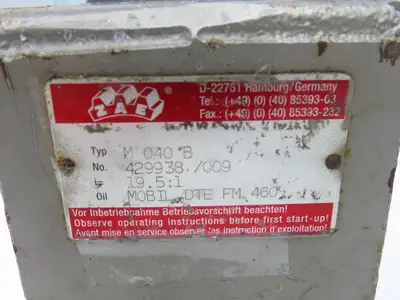 Schubert 4DF71C-4 Gearmotor 20:1 Ratio 80rpm 1/2Hp 230/460V Hollow Shaft