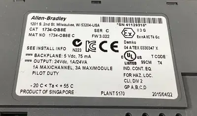 Used Allen-Bradley 1734-OB8E PLC Input & Output | Palmetto Automation #1154976