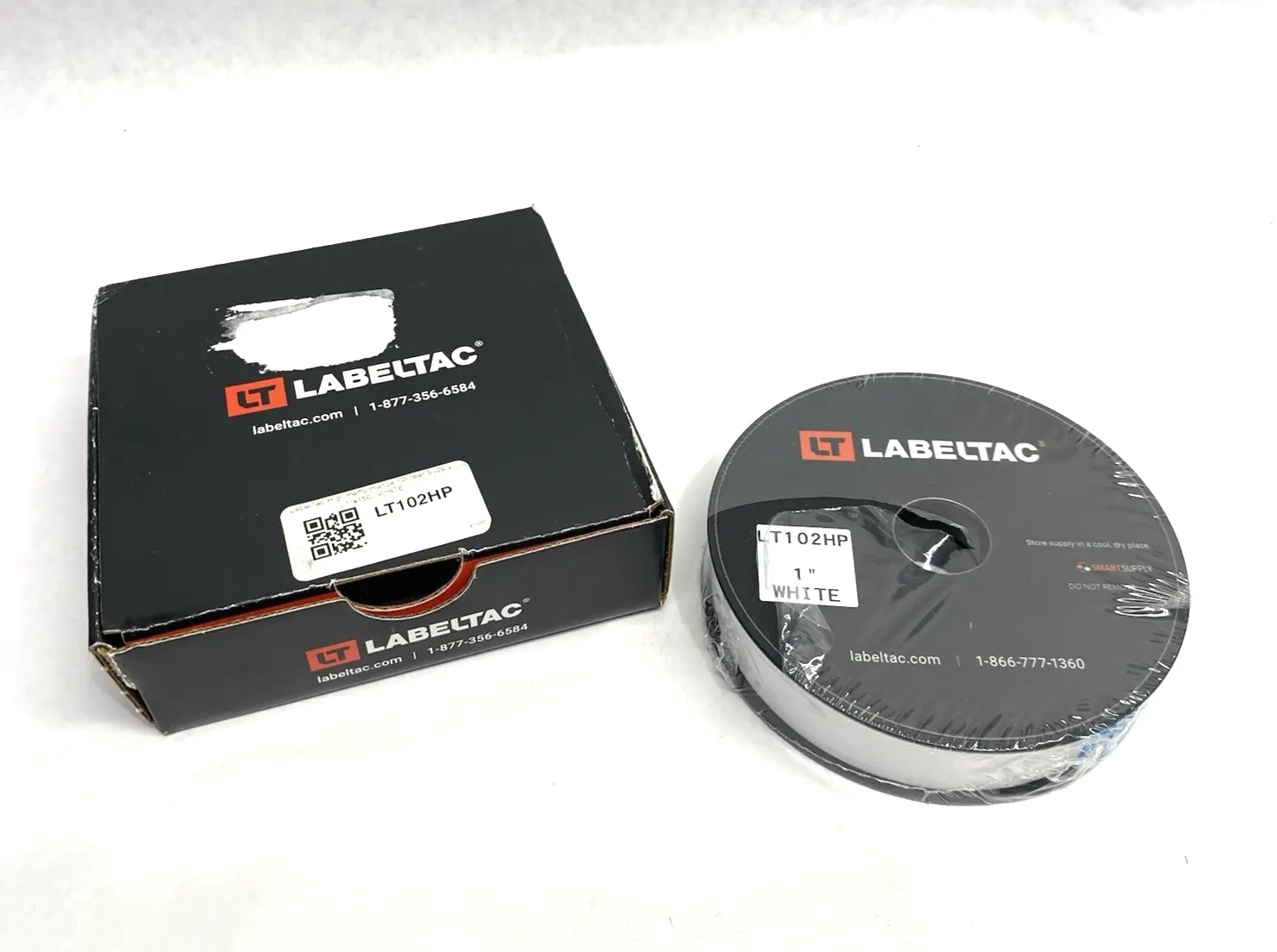 USED LABELTAC PRO MODEL HIGH PERF. 10 YEAR VINYL LABEL SUPPLY 1" X 150' ROLL