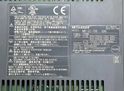USED MITSUBISHI ELECTRIC MR-J3-70B