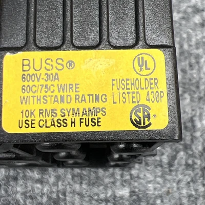 Used Bussmann H60030-3CR Misc Industrial Equipment California US | Davliegogo LLC #1730876