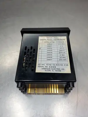 SIMPSON Model 2840 Digital Panel Meter, 20VDC 120VAC. 2D