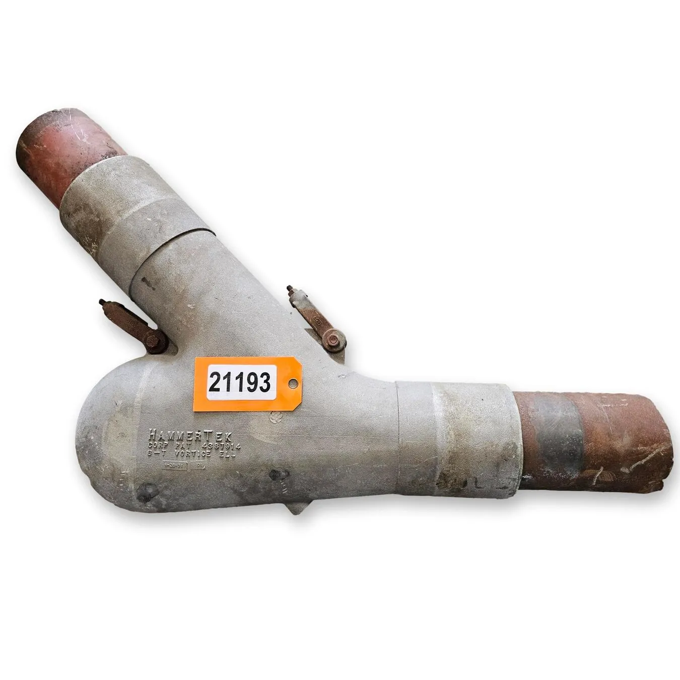 Used 6" HammerTek Cast Aluminum Abrasion Resistant Elbow
