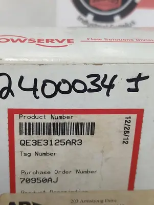 New | in-Stock FLOWSERVE QE3E3125AR3 Industrial Controls Ohio US | Surplus Asset Holdings #1363959