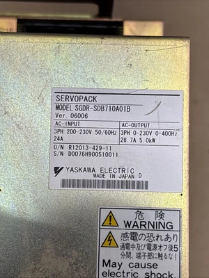 USED Yaskawa SGDR-SDB710A01B