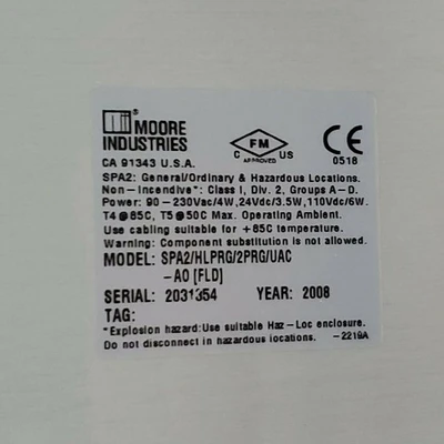 NEW Moore Industries 2031354
