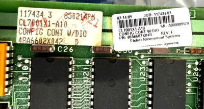 USED FISHER ROSEMOUNT CL7001X1-A10 CONFIG CONTROL BOARDW/DIO 39A5234