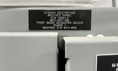 GEA Westfalia ProteinMaster CF 6000 sanitary tricanter centrifuge, 316SS.