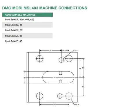 MSL403 Boring Bar Holder 2.5" for DMG Mori Seiki Lathe SL-65 SL-400
