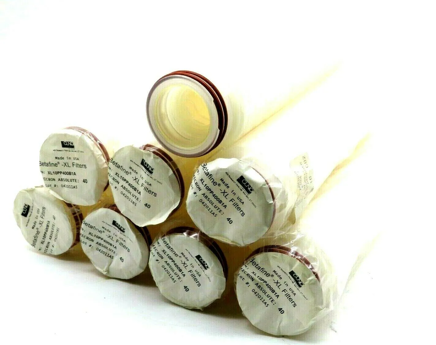 8 NEW CUNO XL10PP400B1A BETAFINE XLFILTER FILTER MICRON 40, 10", CODE 7