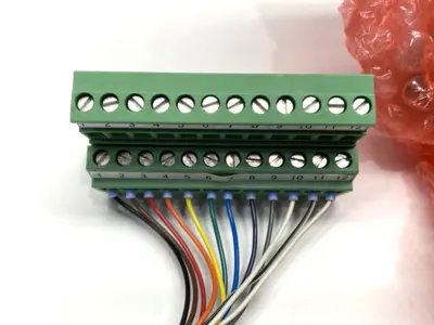 USED ABB CUSTOMER SIGNAL WIRE HARNESS HARN-XS5 NO DIN RAIL LATCH