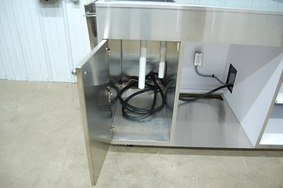 142-0778 Hill Phoenix 60" Presentation Cabinet w/ 2x Cook Tek Induction Cookers