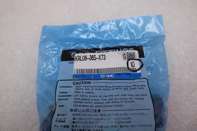NEW OPEN BOX SMC KRL08-36S-X73  BAG OF 10 STOCK K-2489