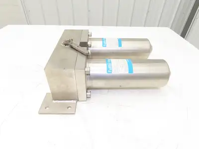 Parker 13800-31405-4BDX1-8-3/4 Fulflo Stainless Dual Filter Housing Assembly