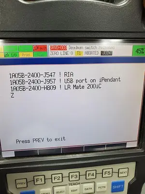 USED FANUC LR MATE 200IC