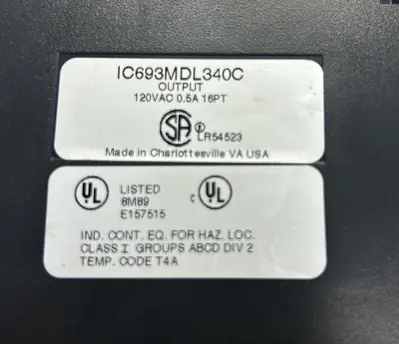Used GE FANUC IC693MDL340C PLC Input & Output Ohio US | Surplus Asset Holdings #1243775
