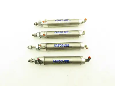 Fabco-Air 25-D-4 Pneumatic Air Cylinder 1-1/4" Bore 4-1/2" Stroke  Lot of 4
