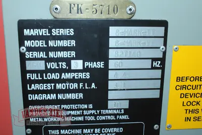 Used MARVEL MANUFACTURING MARK II Vertical Band Saws Michigan US | Vander Ziel Machinery Sales #1302599