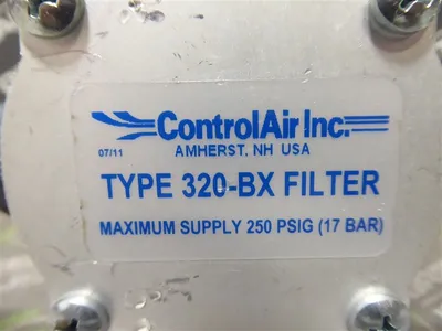 ControlAir Inc. Type 320 Air Regulator Assembly with Apollo Valve 250 PSIG Used