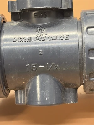 Asahi AV Valve 15- 1/2” PVC DN15 PN16 50degrees C,10 Bar NNB Fast 🇺🇸 Shipping