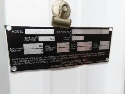 JLG 10MSP Battery Cover And Frame From Mobile Stock Picker Black 1001228540