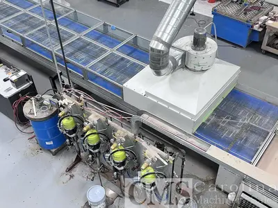 USED SUPERFICI 1300 MMTWIN SPRAY WITH 3 LAMINAR OVENS AND TWO LAMP UV