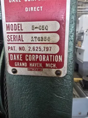 DAKE 5-050 Fabricating/Presses, Press-H Frame | Machinery Central (7)